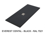 Shower tray, central drain, top of the range, Width 75 to 200 X 75 to 100 cm, PN24 non-slip solid resin, 10 colours, 5-year guarantee, Free fast delivery